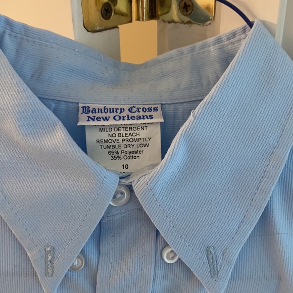 Banbury cross Boy blue button down dress shirt size 10 - Picture 2 of 3